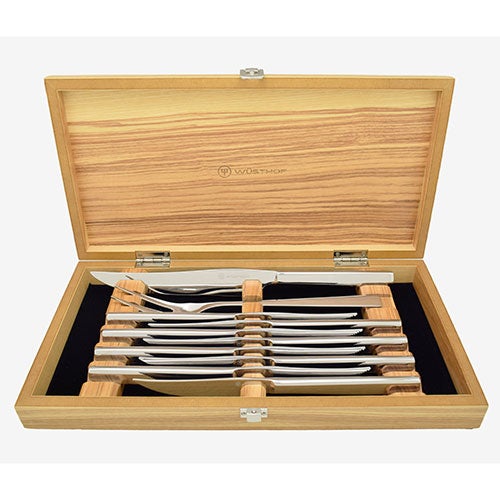 10pc Mignon Steak Knife Set in Olivewood Presentation Box