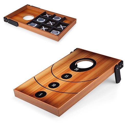 Mini Bean Bag Throw Game, Wood Grain