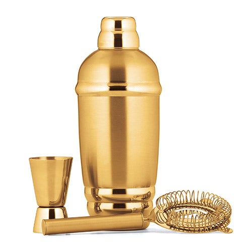 Tuscany Classics Gold Cocktail Shaker Set