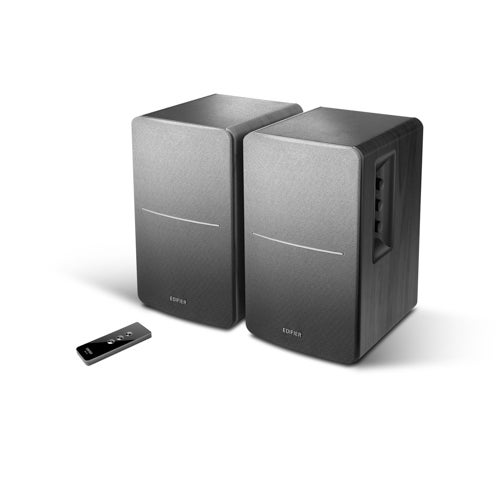 R1280T Powered Bookshelf Speakers - Set of 2, Black