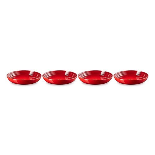 4pc 8.5" Pasta Bowl Set, Cerise