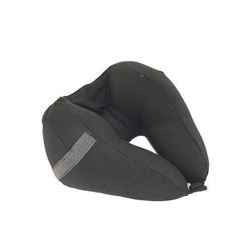 Nap X Travel Neck Pillow w/ Built-in Eye Mask, Dark Gray