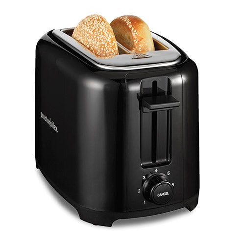 2 Slice Wide Slot Toaster, Black