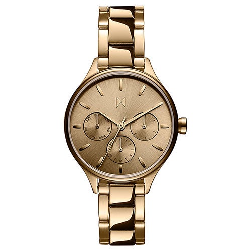 Ladies Reina Multi Eye Cascade Gold Stainless Steel Watch