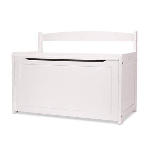 Wooden Toy Chest, White