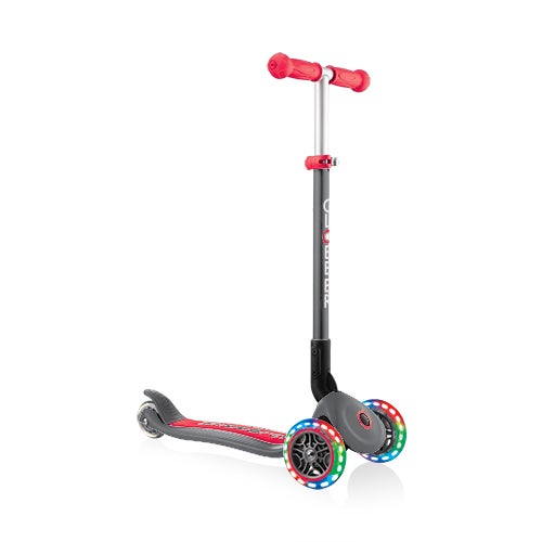 PRIMO Foldable Youth Scooter w/ Lights, Titanium Red