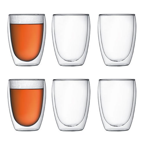 6pc Pavina Double Wall 12oz Glass Set