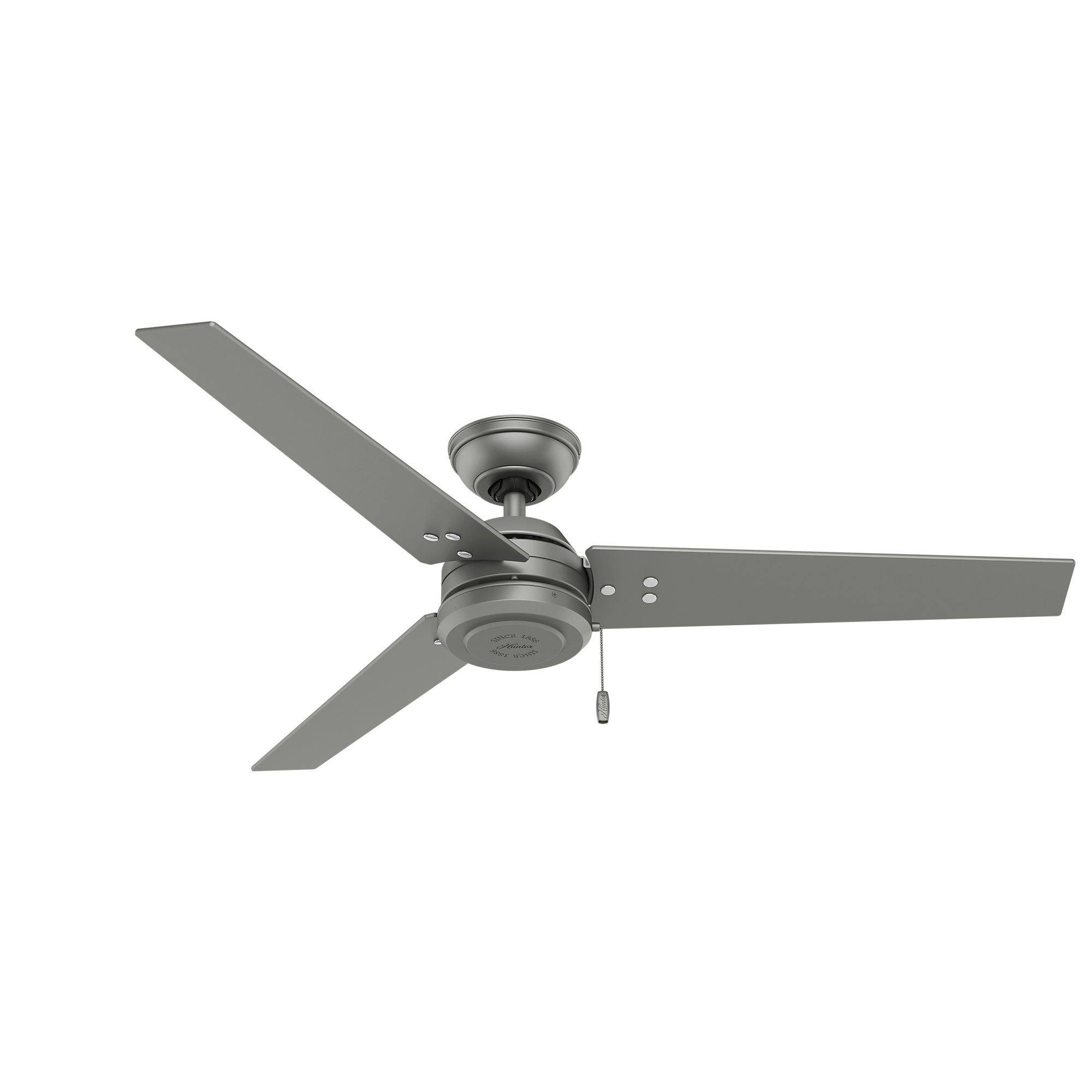 Cassius 52" Outdoor Ceiling Fan, Matte Silver