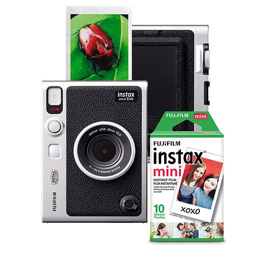 Instax Mini Evo Hybrid Camera/Smartphone Printer Bundle w/ 10 Pack of Film