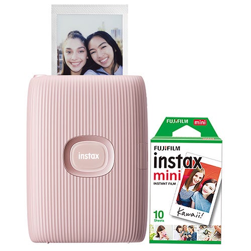 Instax Mini Link 2 Smartphone Printer Bundle, Soft Pink
