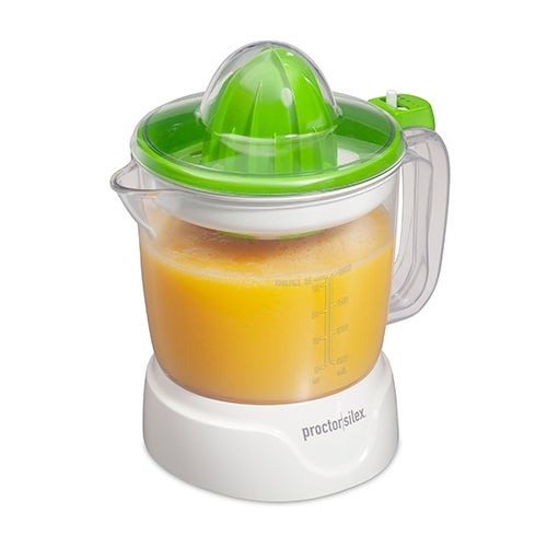 34oz Electric Citrus Juicer, White & Green