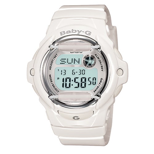 Ladies Baby-G Gloss White Jelly Digital Watch