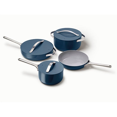 Non-Toxic Nonstick Ceramic Cookware Set, Navy