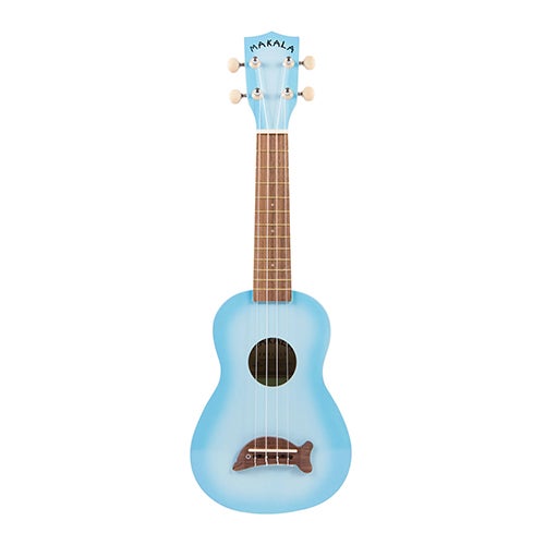 Makala Dolphin Soprano Ukulele w/ Gig Bag, Light Blue Burst